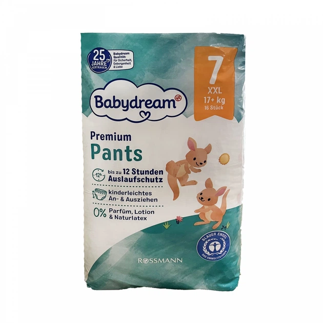Підгузки-трусики дитячі Babydream Premium 7 XXL 17+ кг 16 шт. (71531180)