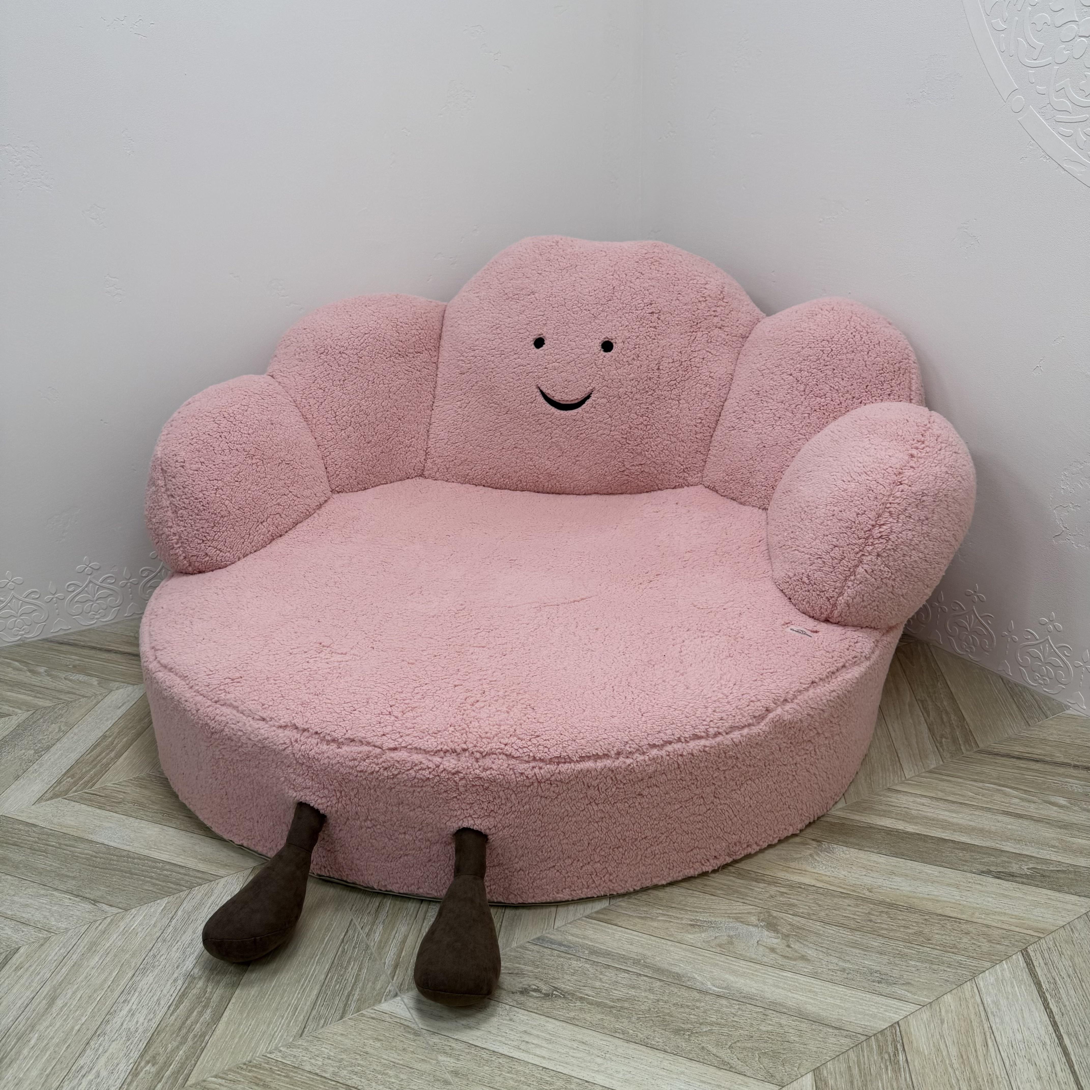 Бескаркасное кресло Comfort Home Облако меховое 120х50х20 см