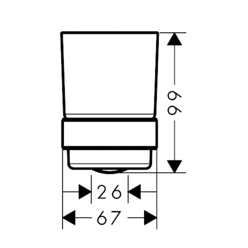 Стакан для зубних щіток Hansgrohe Logis 93939000 Хром (233251) - фото 2