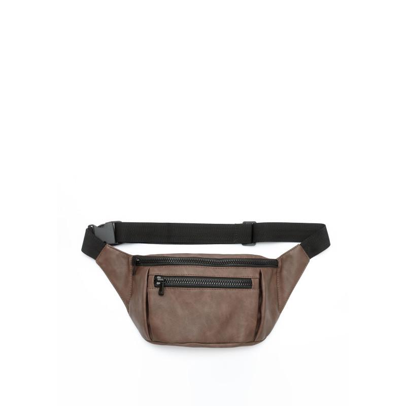 Сумка бананка Sambag Tirso Max с нубука 38x17x6 см Коричневый