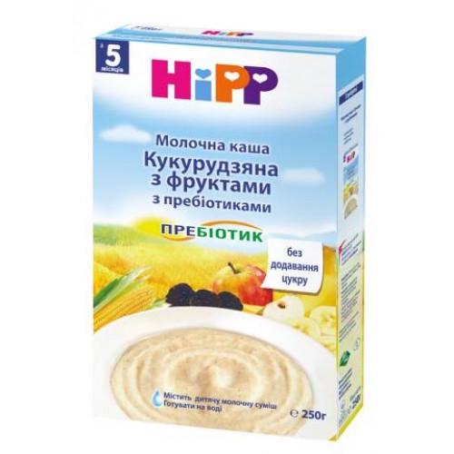 Молочная каша кукурузная с фруктами с пребиотиками Hipp от 5 месяцев 250 г