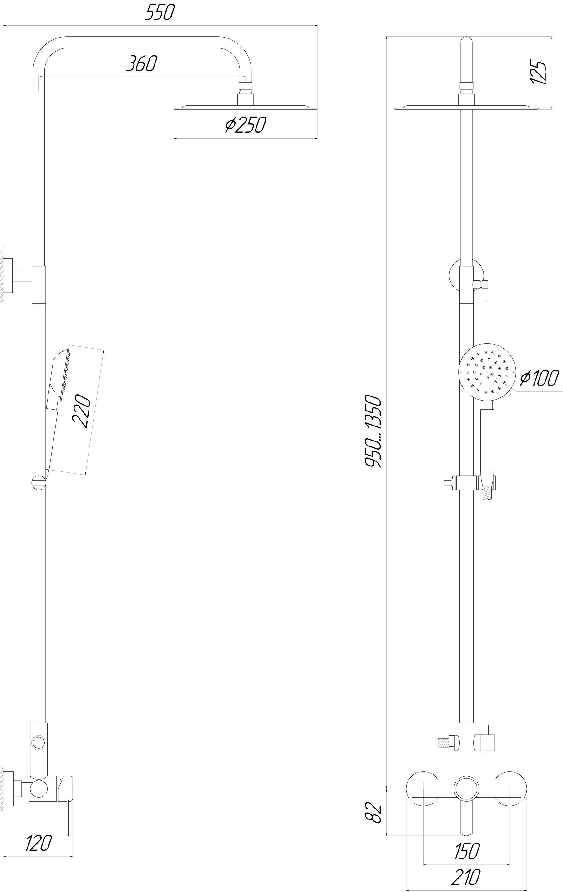 Душова система Globus Lux WIEN SBT2-SH-05 - фото 2