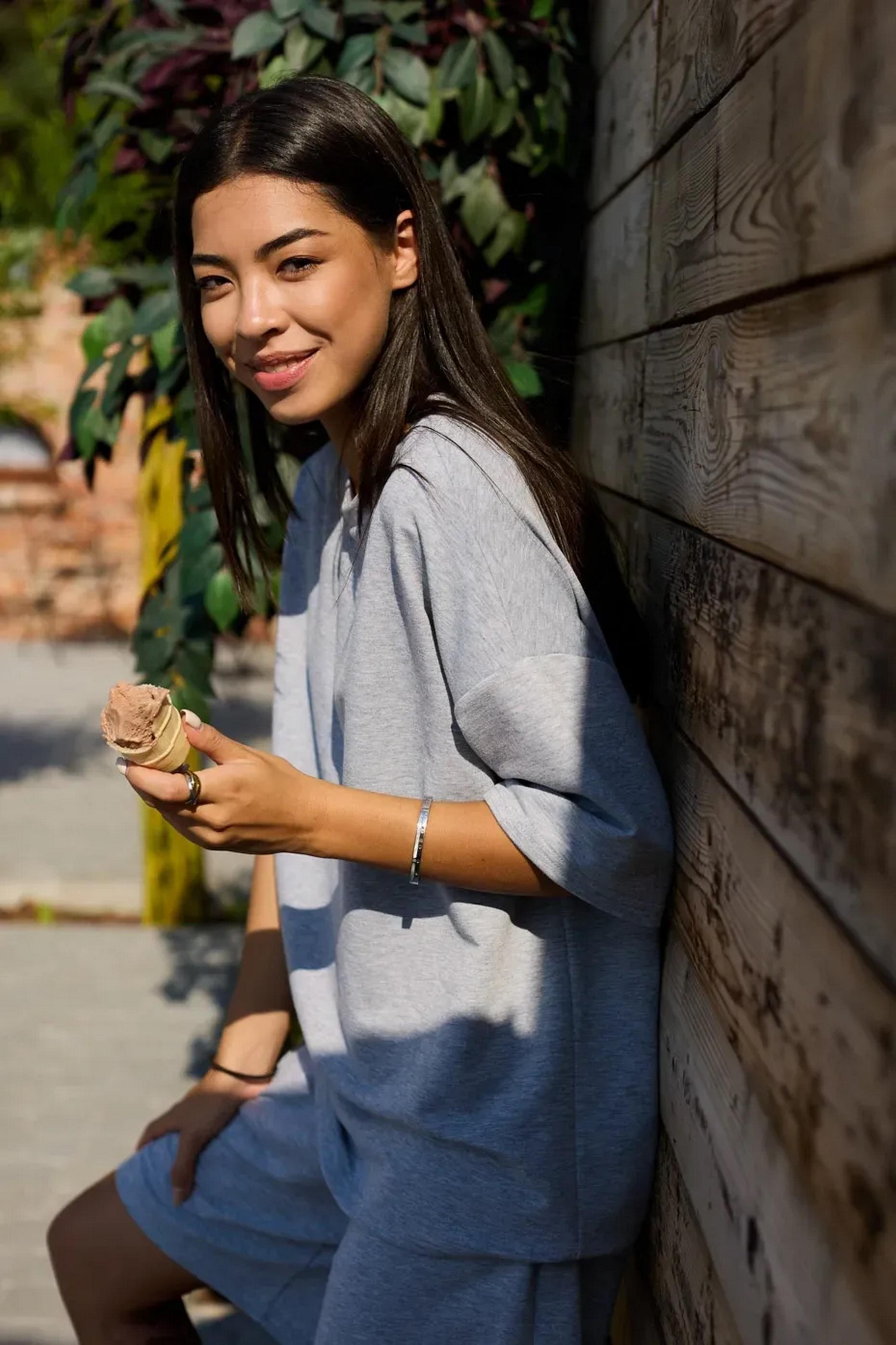 Костюм жіночий Seventeen футболка/шорти SM Сірий (104-1797.4801) - фото 6 Костюм жіночий Seventeen футболка/шорти SM Сірий (104-1797.4801) - фото 6