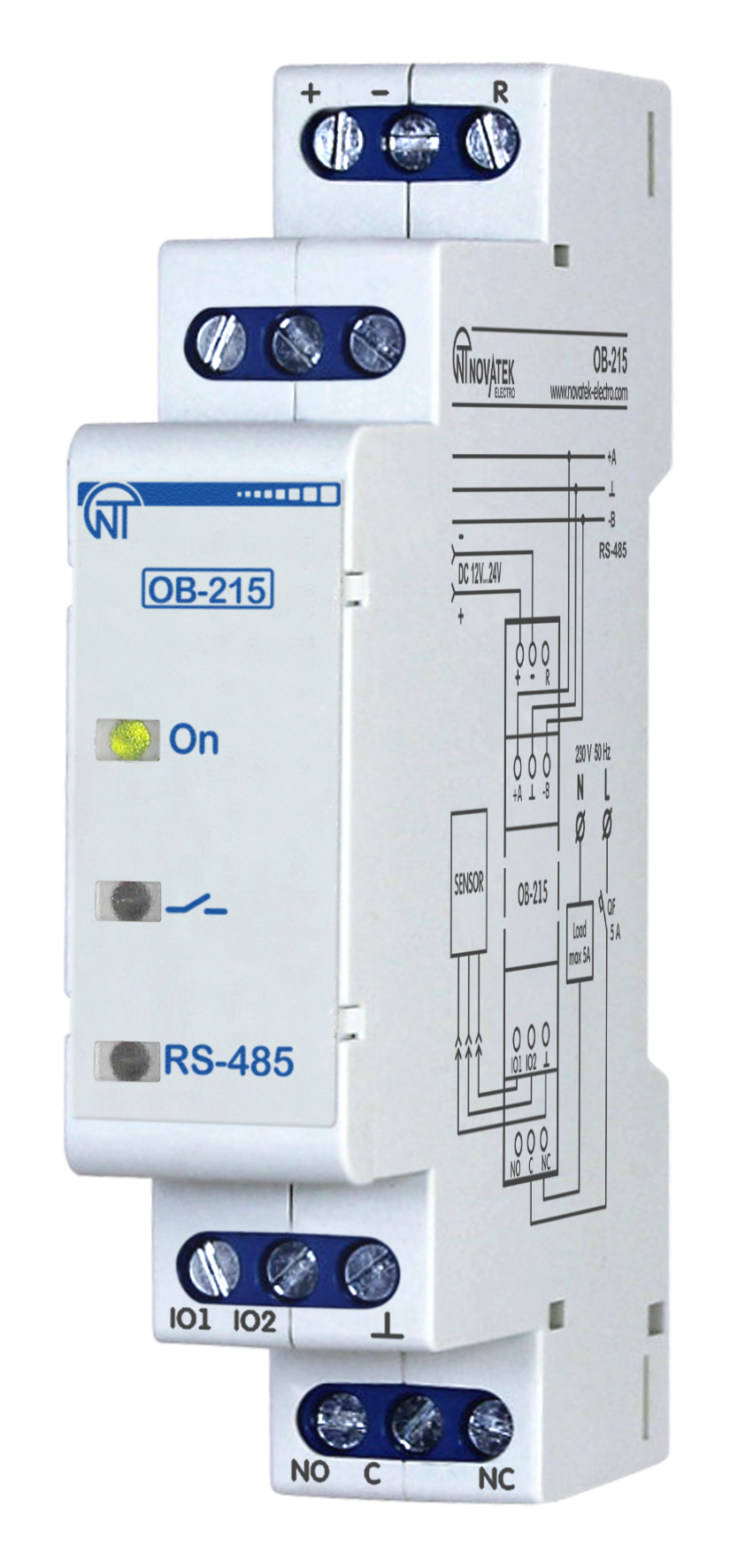 Модуль ввода-вывода Новатек-Електро ОВ-215 одноканальный 8A (NTOV215IO)