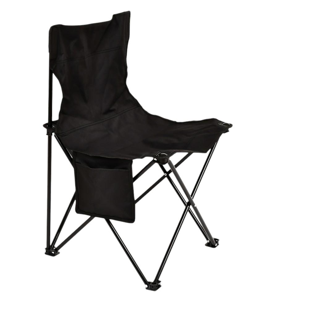 Стілець туристичний розкладний Stenson MH-3069L-1 Павук з чохлом поліестер/метал 45x45x70 см Чорний (627618)