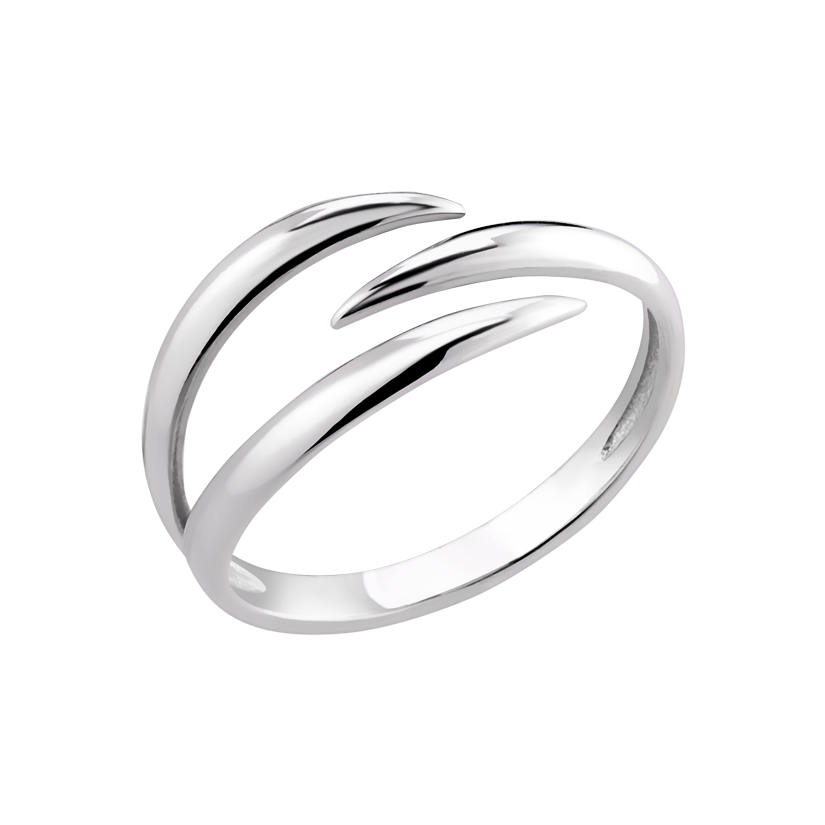 Каблучка срібна Тріо гладка мінімалістична поверхня р. 18