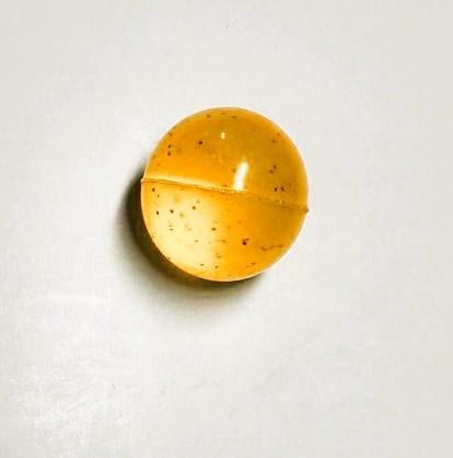 Мячик попрыгунчик с блестками 32 мм Оранжевый (0494)