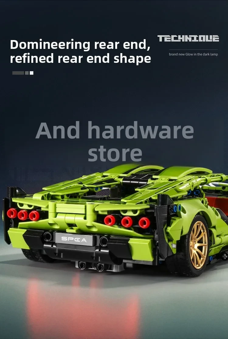 Конструктор Lamborghini 1280 деталей (30220274) - фото 7 Конструктор Lamborghini 1280 деталей (30220274) - фото 7