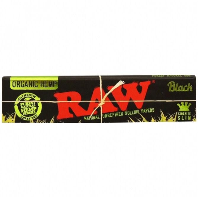 Бумага для самокруток RAW Black Organic 1¼" Hemp (22097)