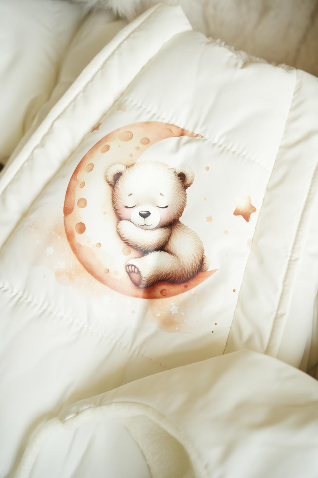 Комбинезон-мешочек с шапочкой на выписку зимний 0-6 мес. Молочный (9059) - фото 5