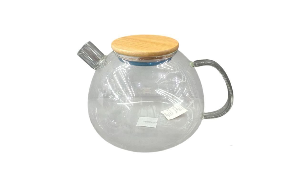 Чайник Ardesto 3015GBI з боросилікатного скла з бамбуковою кришкою 150 мл (23762533) Чайник Ardesto 3015GBI з боросилікатного скла з бамбуковою кришкою 150 мл (23762533)