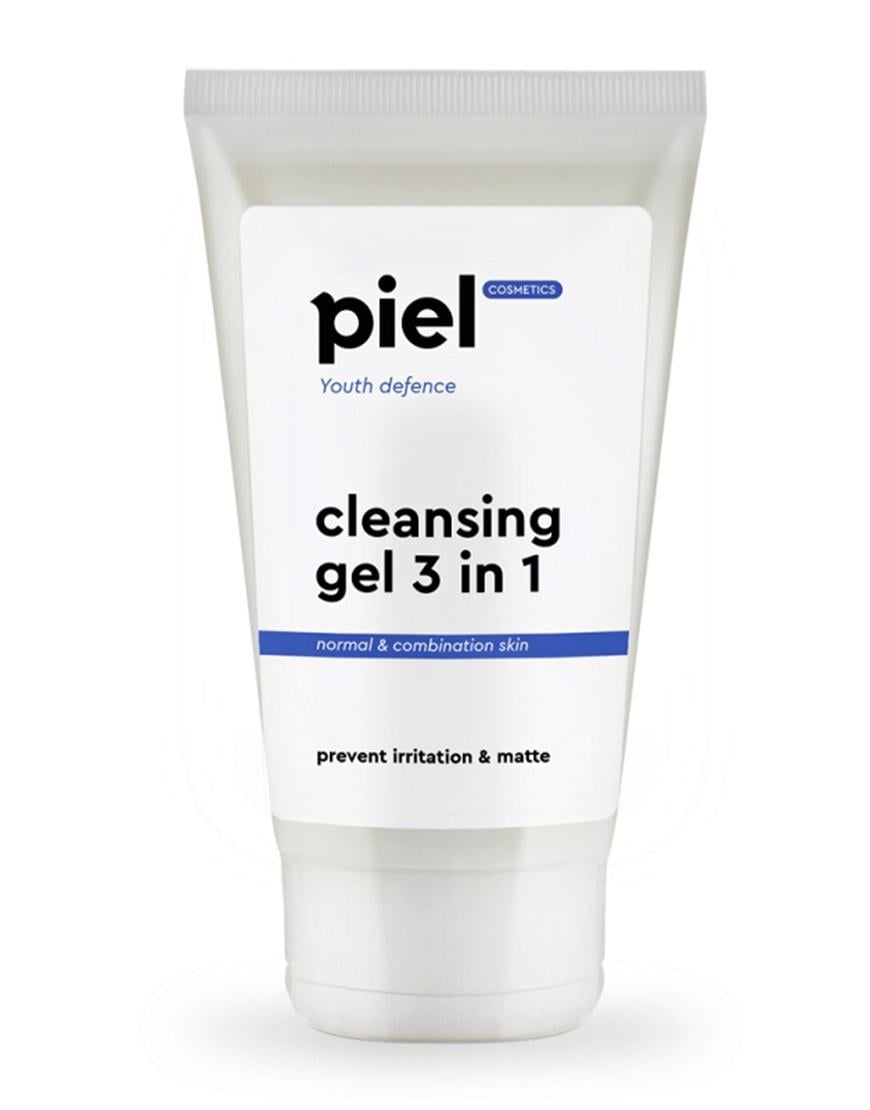 Гель для вмивання нормальної та комбінованої шкіри Cleansing Gel PIEL COSMETICS 3в1 150 мл