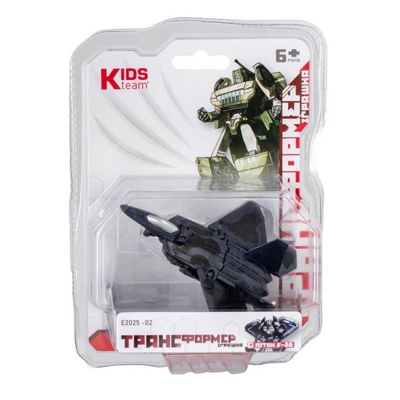 Трансформер игрушечный Kids Team Самолет F-22 Черный (IM-176-M-920)