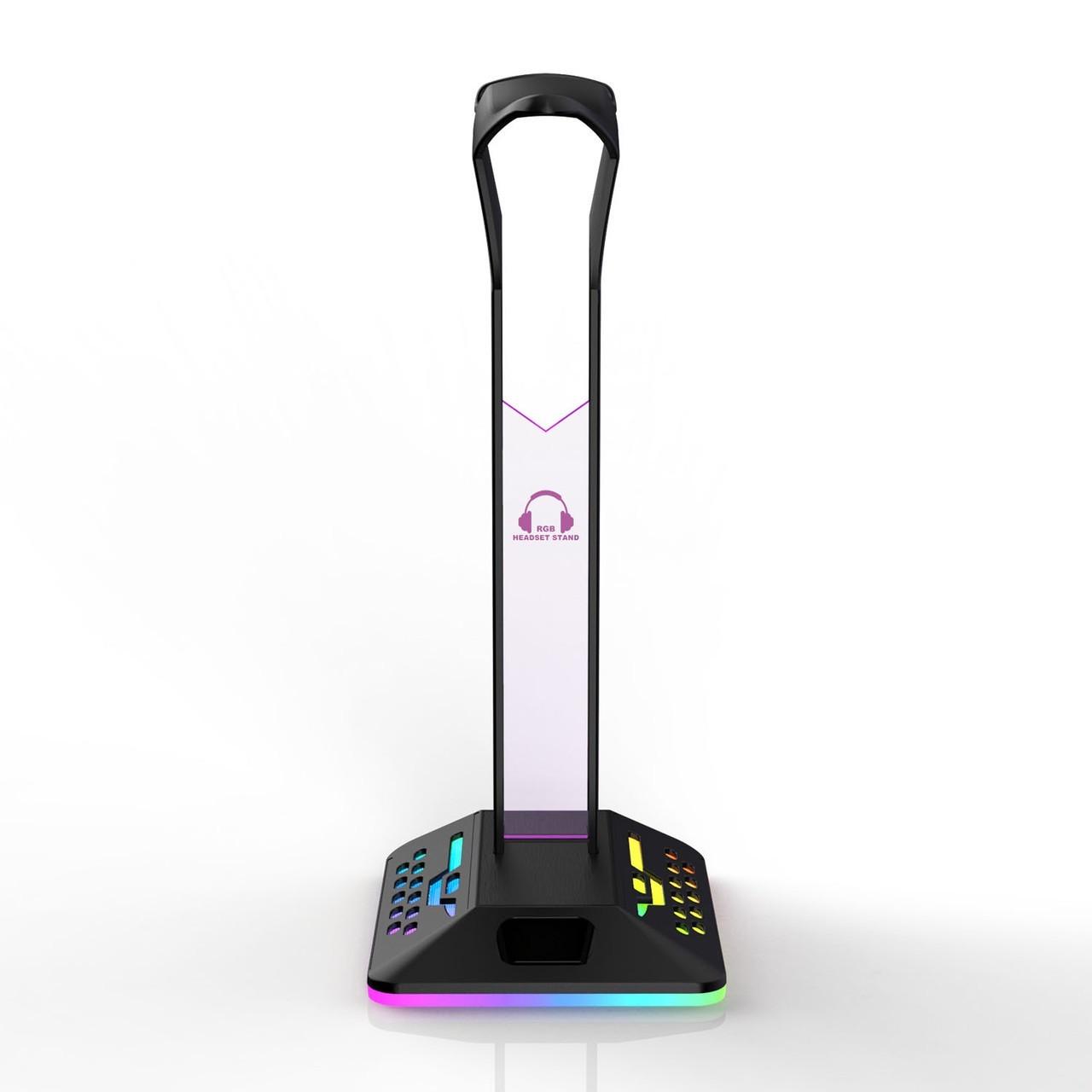 Підставка для геймерських навушників RGB Headphone Stand з подвійним USB-хабом (000747) - фото 4