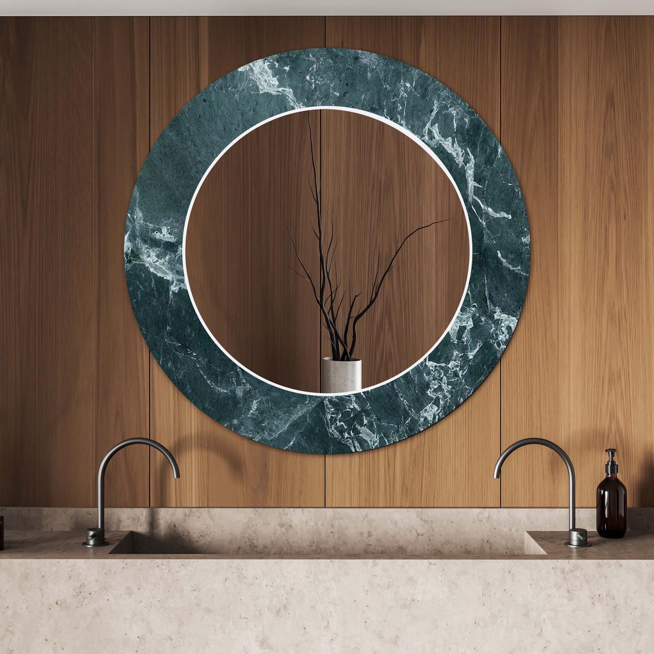 Зеркало на стену NovellaPrint с рисунком мрамора круглое 70 см (2021.3) Зеркало на стену NovellaPrint с рисунком мрамора круглое 70 см (2021.3)