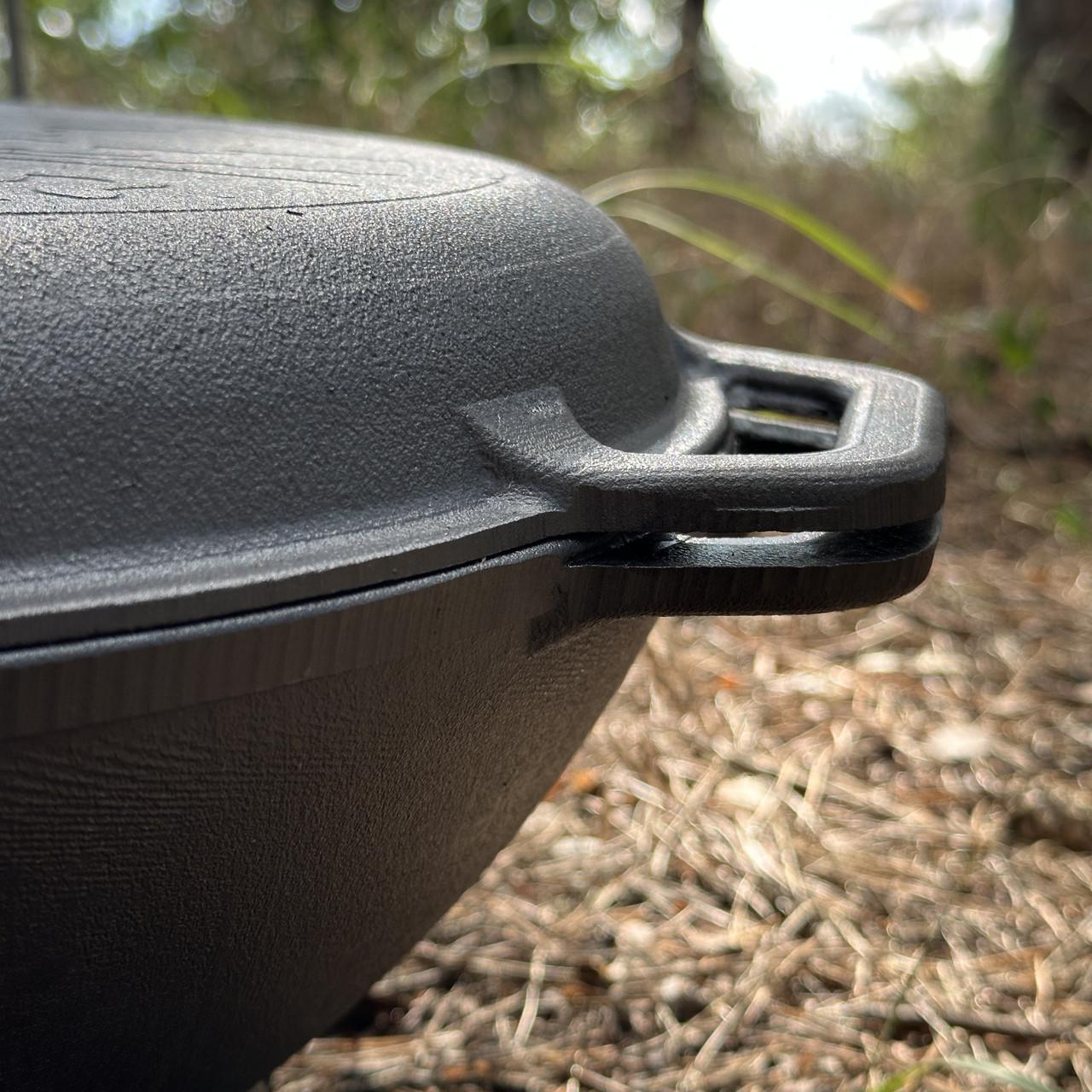 Казан азиатский КА-12КС чугунный с крышкой-сковородой 12 л 48х48х20 см (KА12-2) - фото 6