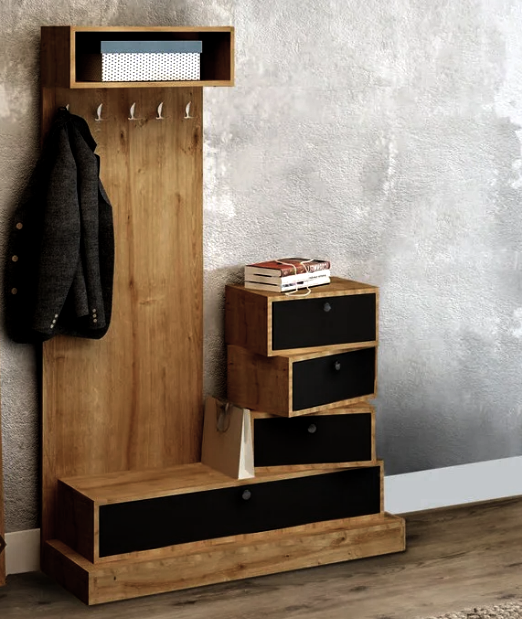 Гарнитур для прихожей из дерева Тамариндо Мускат/Венге (ПИЕ-00060712)