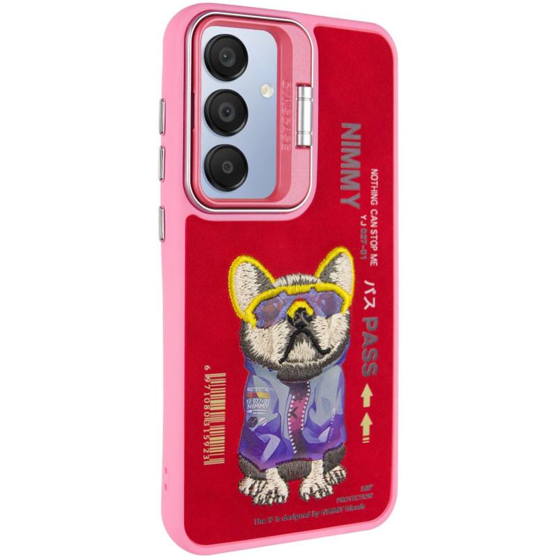 Противоударный TPU+PC чехол Friends для Samsung Galaxy A55 Pink Dog