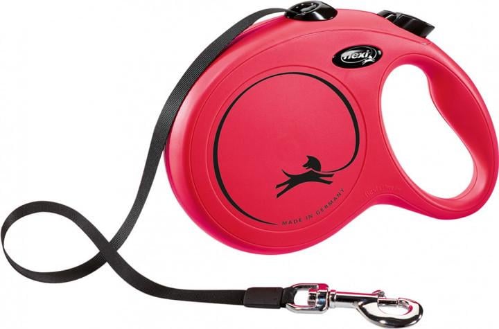 Повідець-рулетка Flexi New Classic L 5 м стрічки до 50 кг Червоний (1151264289)