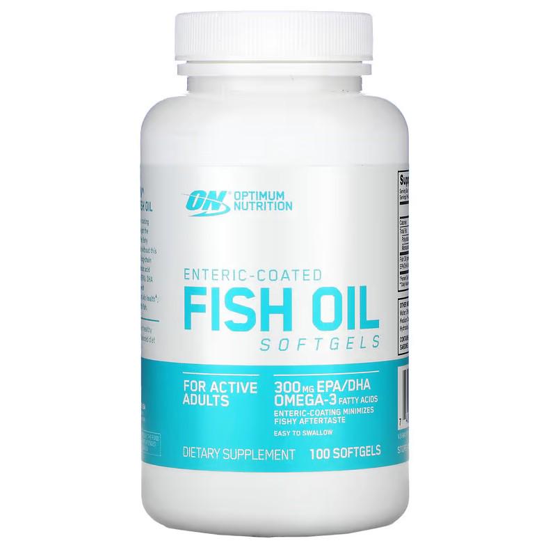 Жирные кислоты Optimum Nutrition Fish Oil Enteric-Coated 100 капсул