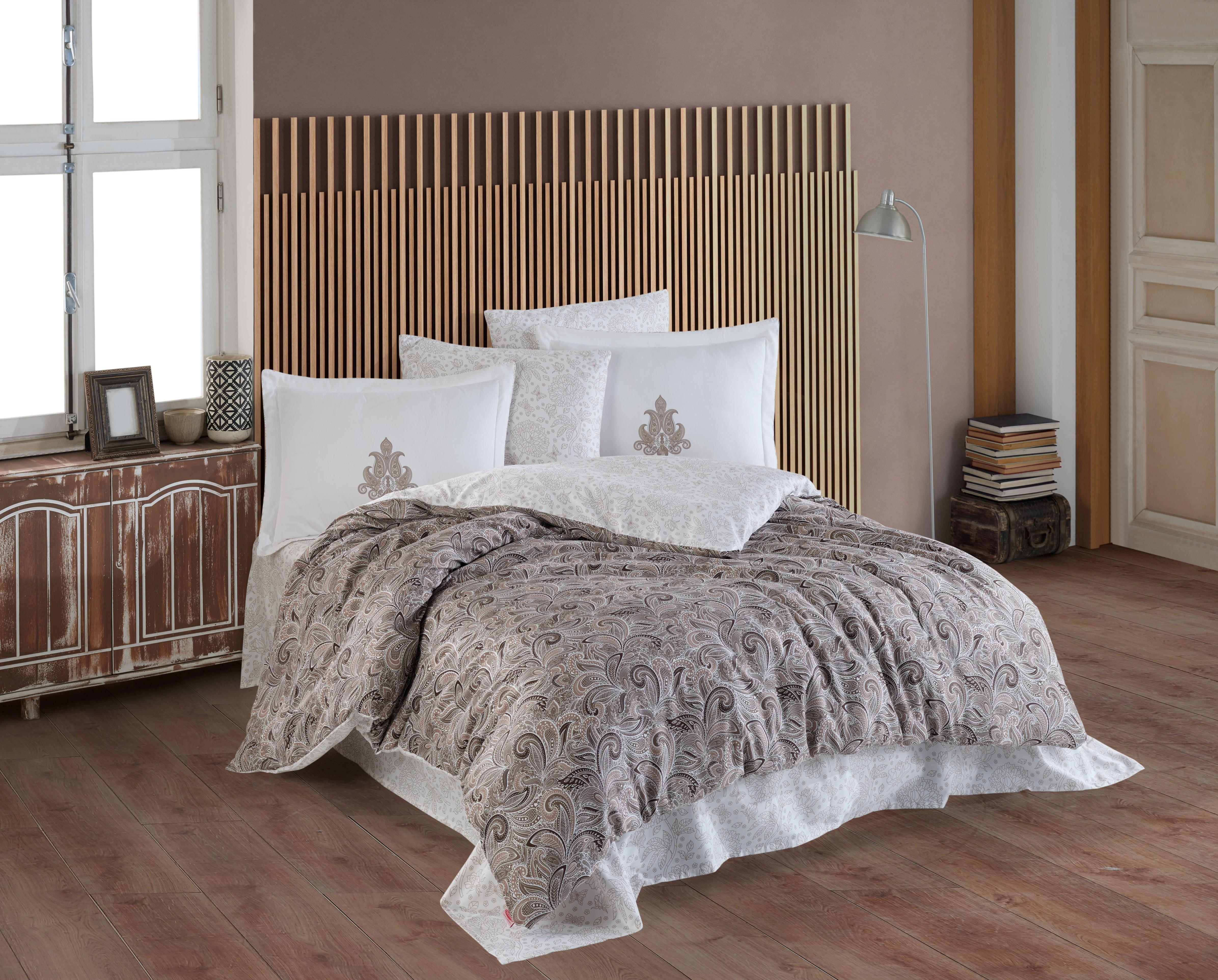Комплект постельного белья Евро Hobby Exclusive Sateen MIRABEL 200х220 см (8698499168121)