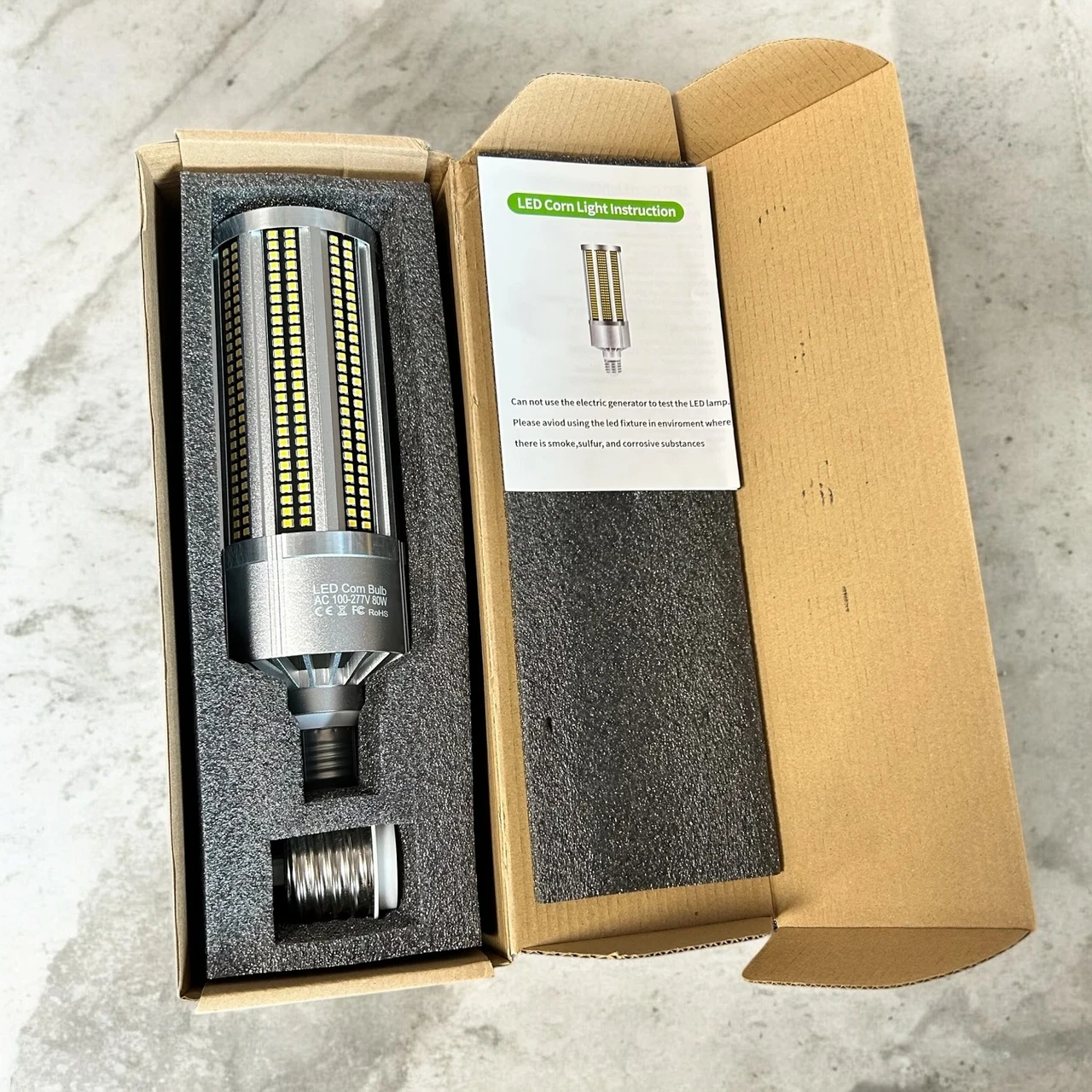 Лампа KukoBot Кукуруза E27 в алюминиевом корпусе на 480 светодиодов 80W - фото 10 Лампа KukoBot Кукуруза E27 в алюминиевом корпусе на 480 светодиодов 80W - фото 10