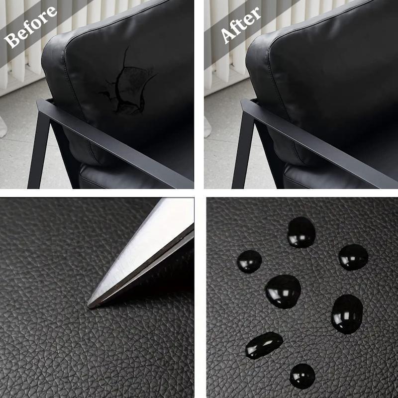 Заплатка из искусственной кожи самоклеящаяся 20х30 см Черный - фото 7