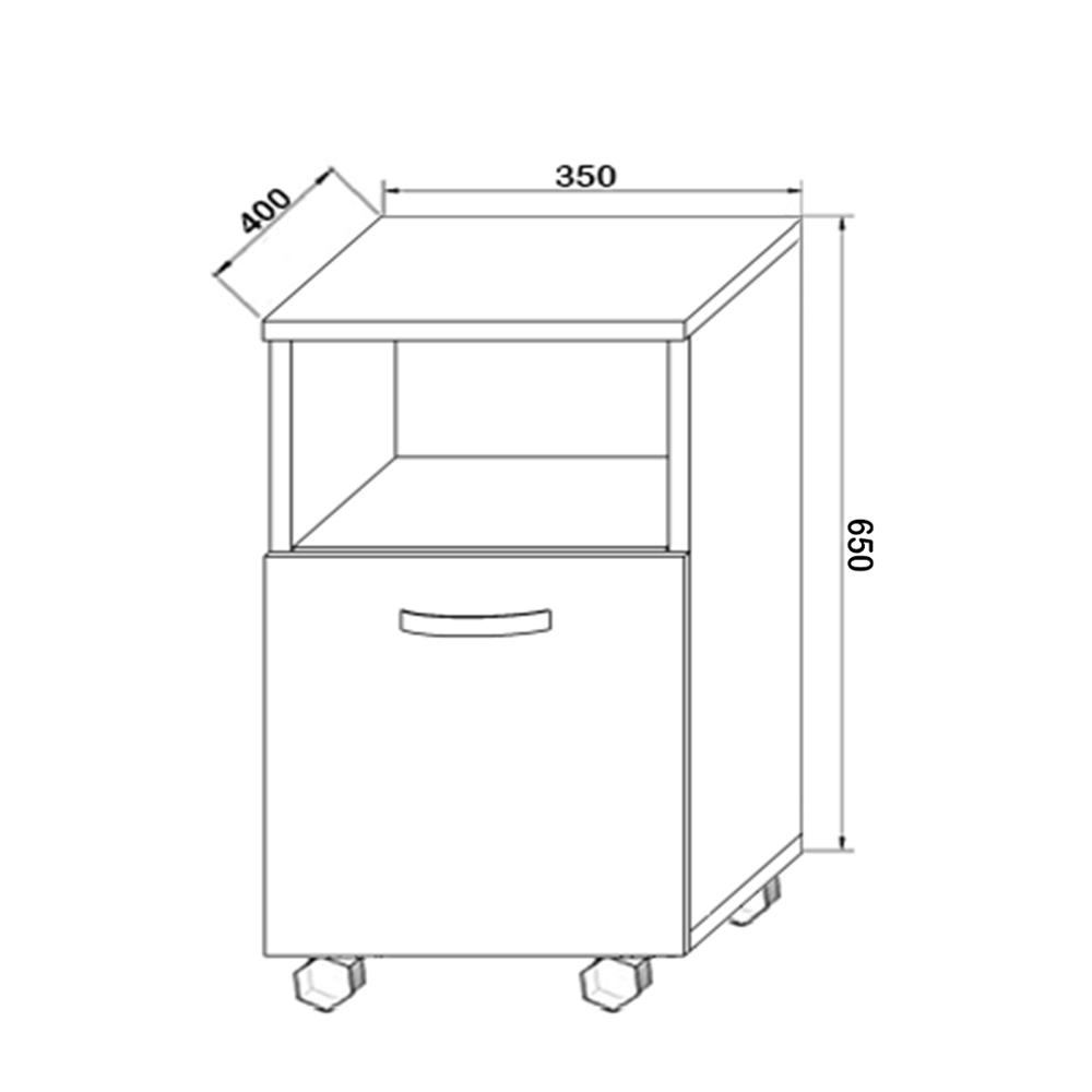 Тумба ТМ-10 ДСП 40х35х65 см Дуб сонома (1929168) - фото 3 Тумба ТМ-10 ДСП 40х35х65 см Дуб сонома (1929168) - фото 3