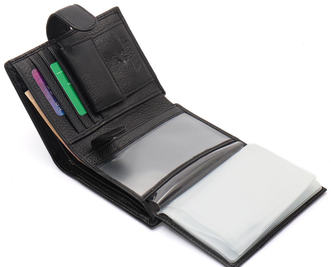 Кошелек мужской Marco Coverna вертикального типа из натуральной кожи под документы Черный (MC-5176-1) - фото 5 Кошелек мужской Marco Coverna вертикального типа из натуральной кожи под документы Черный (MC-5176-1) - фото 5