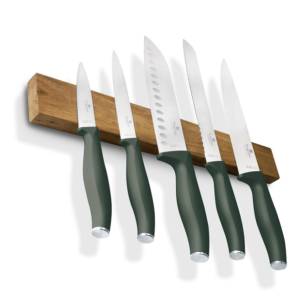 Набір ножів із магнітною планкою Berlinger Haus Matte Green (BH-2978)