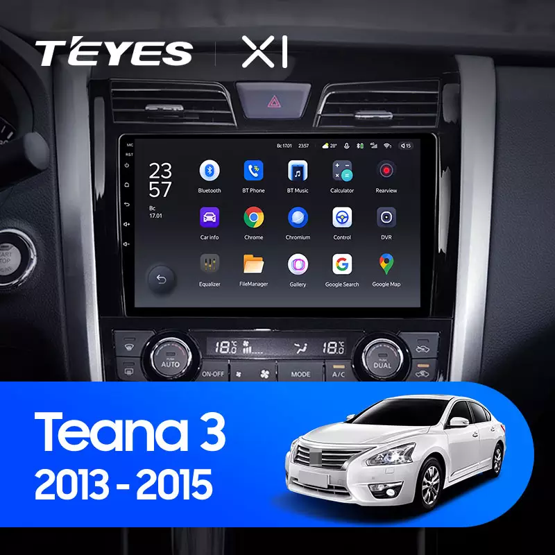 Автомагнітола штатна Teyes для Nissan Teana J33 2013-2015 Android X1 2+32G Wi-Fi варіант AB (1668789189) - фото 2