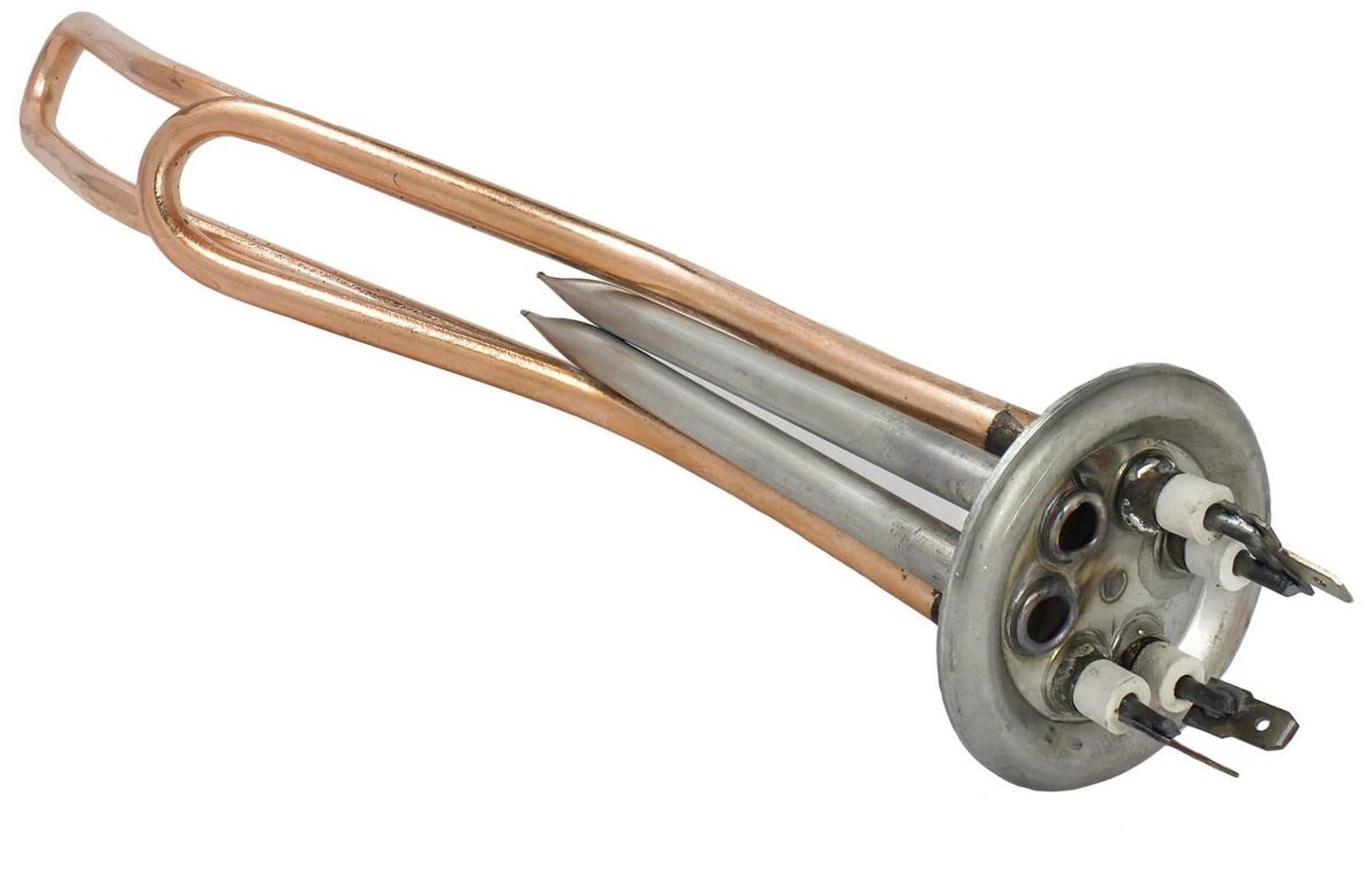 Тэн изогнутый для бойлера Grepan №3 1300/700 W 220 V фланец 64 мм медь (boi003)