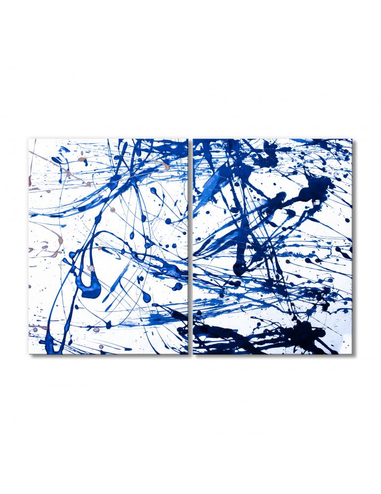 Картина модульная Синие брызги 2 модуля 120x180 см