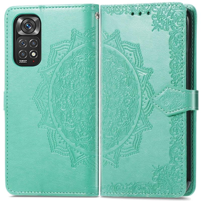 Кожаный чехол (книжка) Art Case с визитницей для Xiaomi Redmi Note 11 Pro (Global) / Note 11 Pro 5G Бирюзовый - фото 3