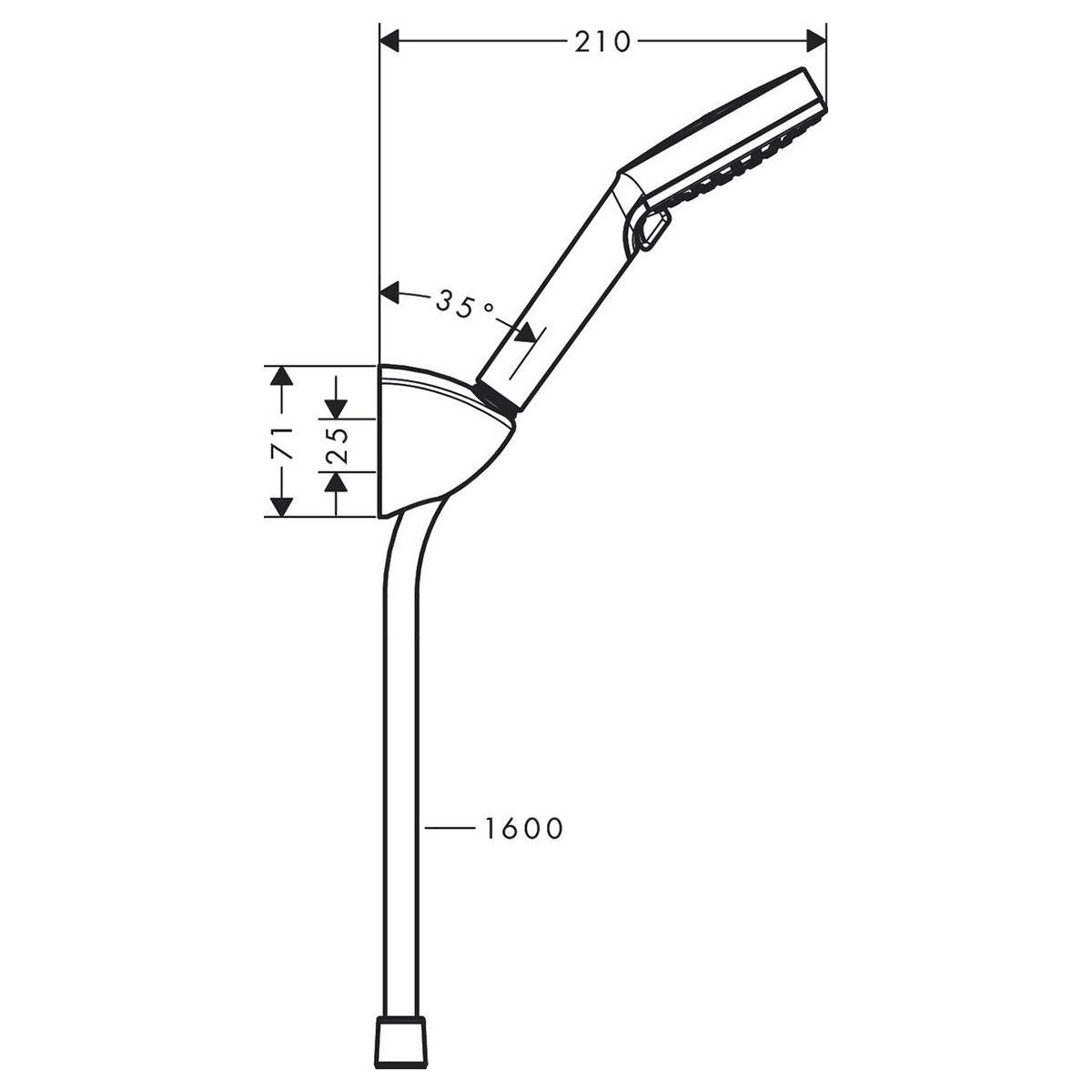 Душевой комплект Hansgrohe VERNIS BLEND Vario 26273000 Хром (101862) - фото 3