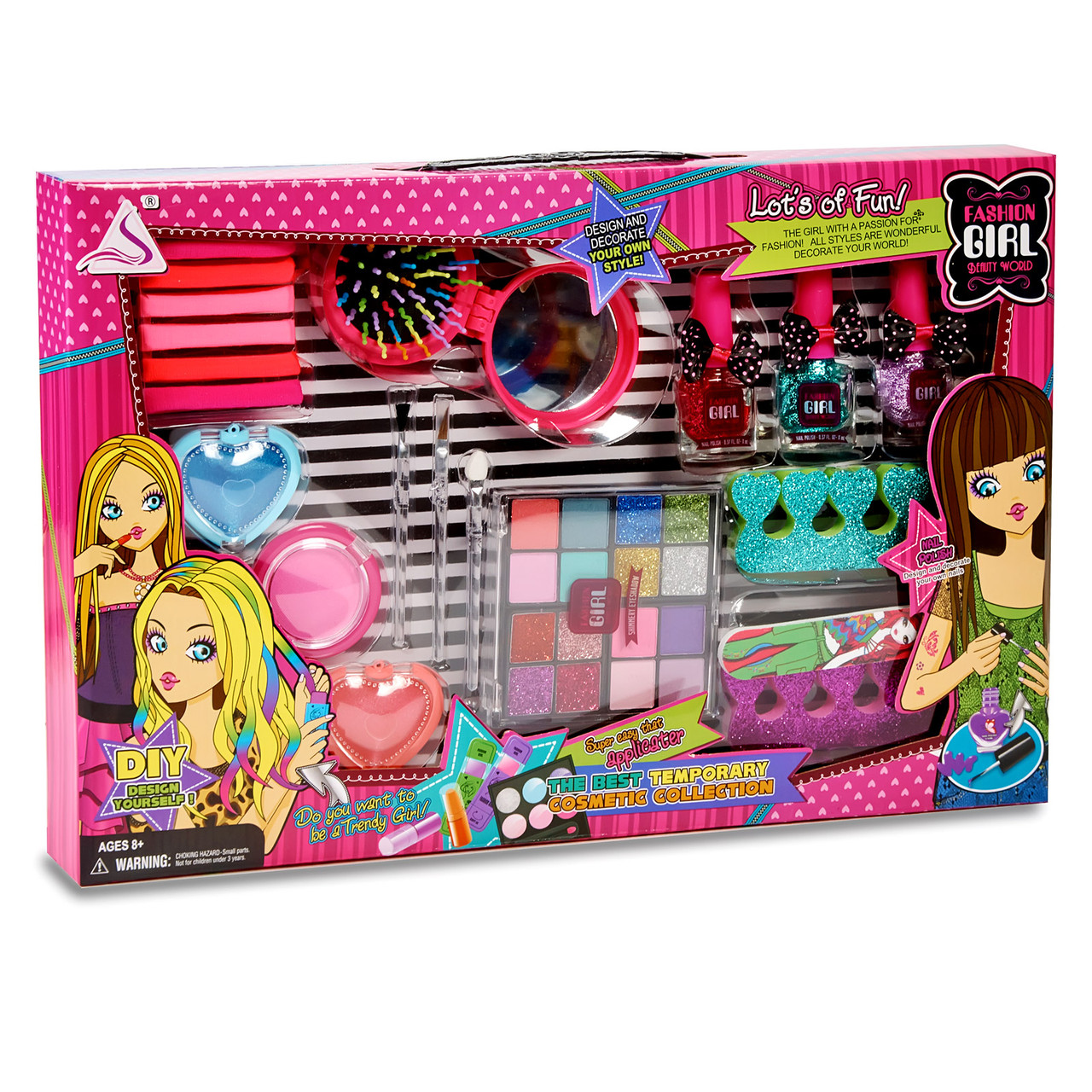 Игровой набор косметики Fashion Girl для юной визажистки Игровой набор косметики Fashion Girl для юной визажистки