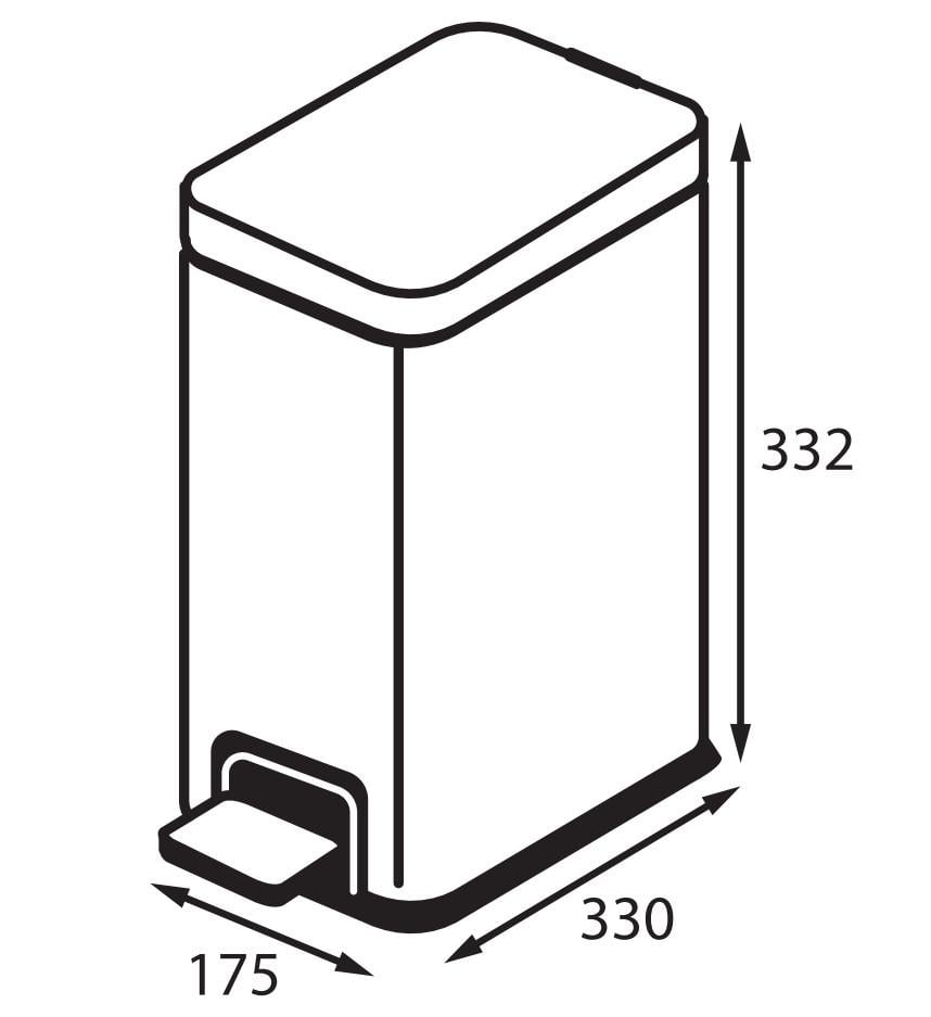Відро для сміття прямокутне KOER TC-010108-08 з плавним закриванням 8 л Білий (KR5592) - фото 2 Відро для сміття прямокутне KOER TC-010108-08 з плавним закриванням 8 л Білий (KR5592) - фото 2
