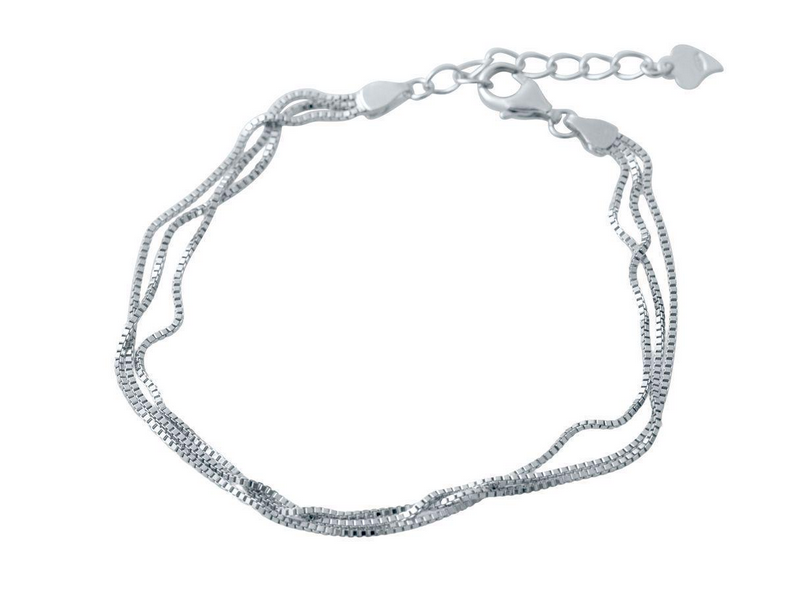 Браслет серебряный без камней 2,46 г 17 см (2032830)