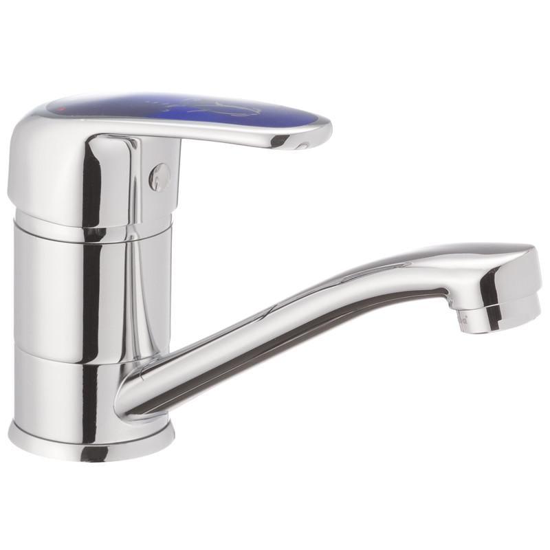 Смеситель для кухни Haiba MAGIC 555 с синей ручкой (HB0672)