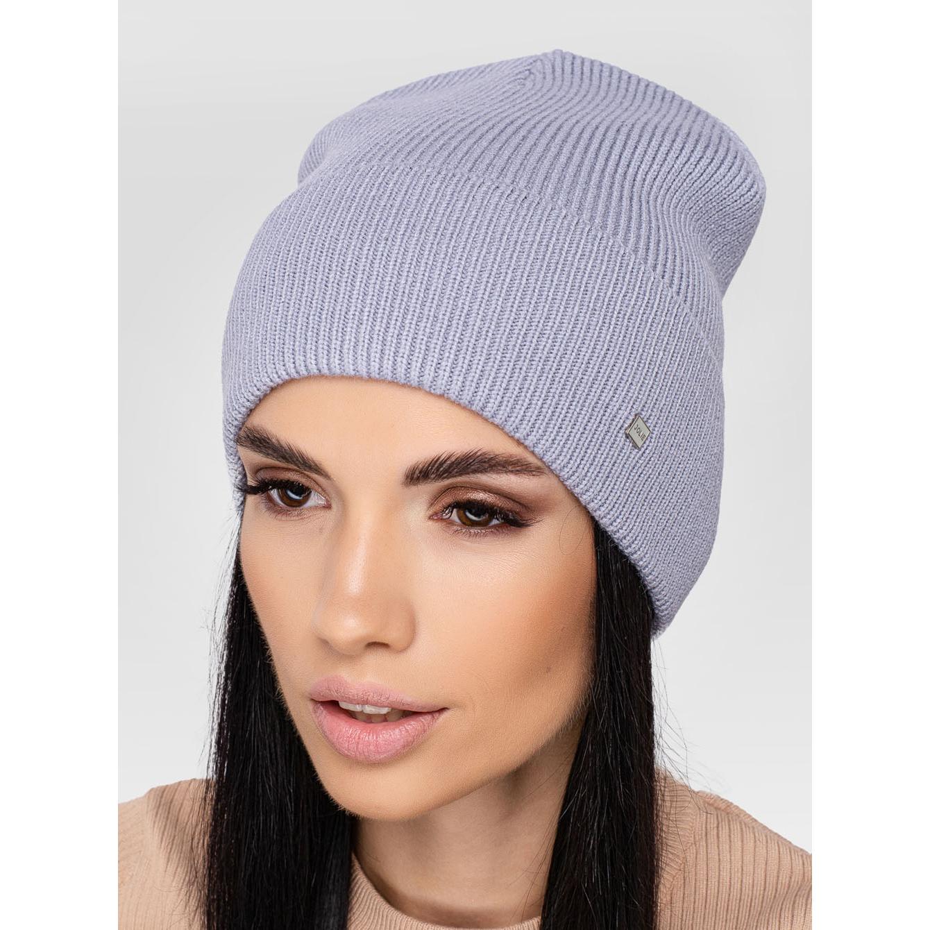 Шапка женская шерстяная Leks Дирол one size Стальной
