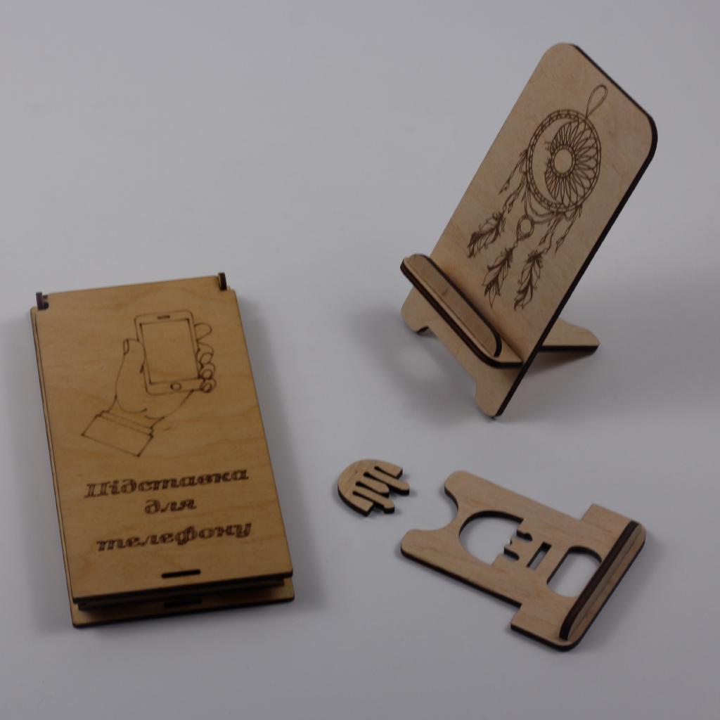 Підставка-тримач для телефону з дерева 50 (03020053) - фото 6 Підставка-тримач для телефону з дерева 50 (03020053) - фото 6