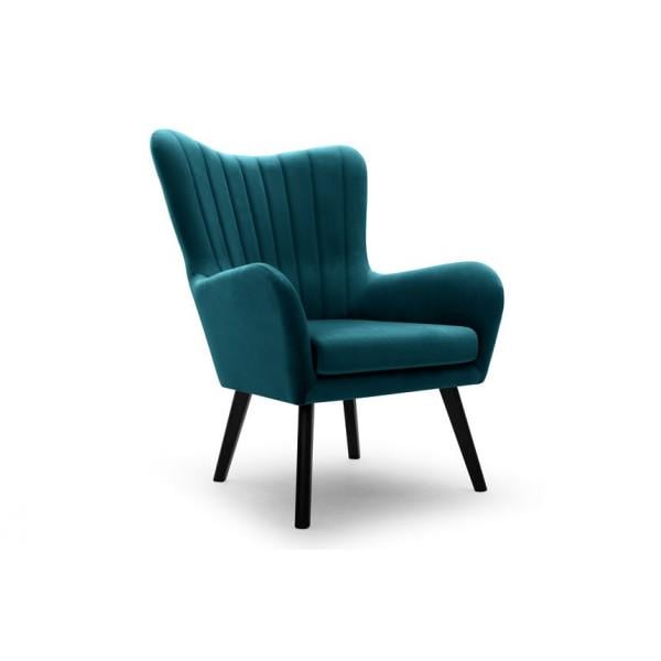 Мягкое кресло Perfect Home Ted из натурального дерева/ДСП/ткани Velluto 30 Бирюзовый (49753)