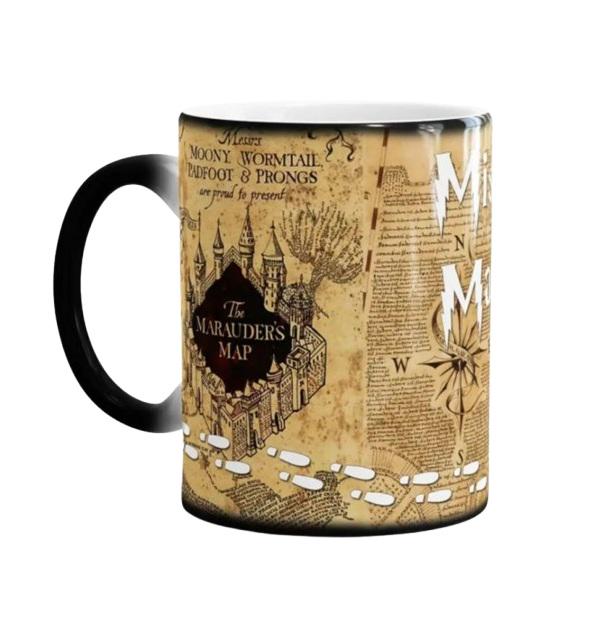 Чашка хамелеон с принтом Гарри Поттер карта мародеров 300 мл (127887)