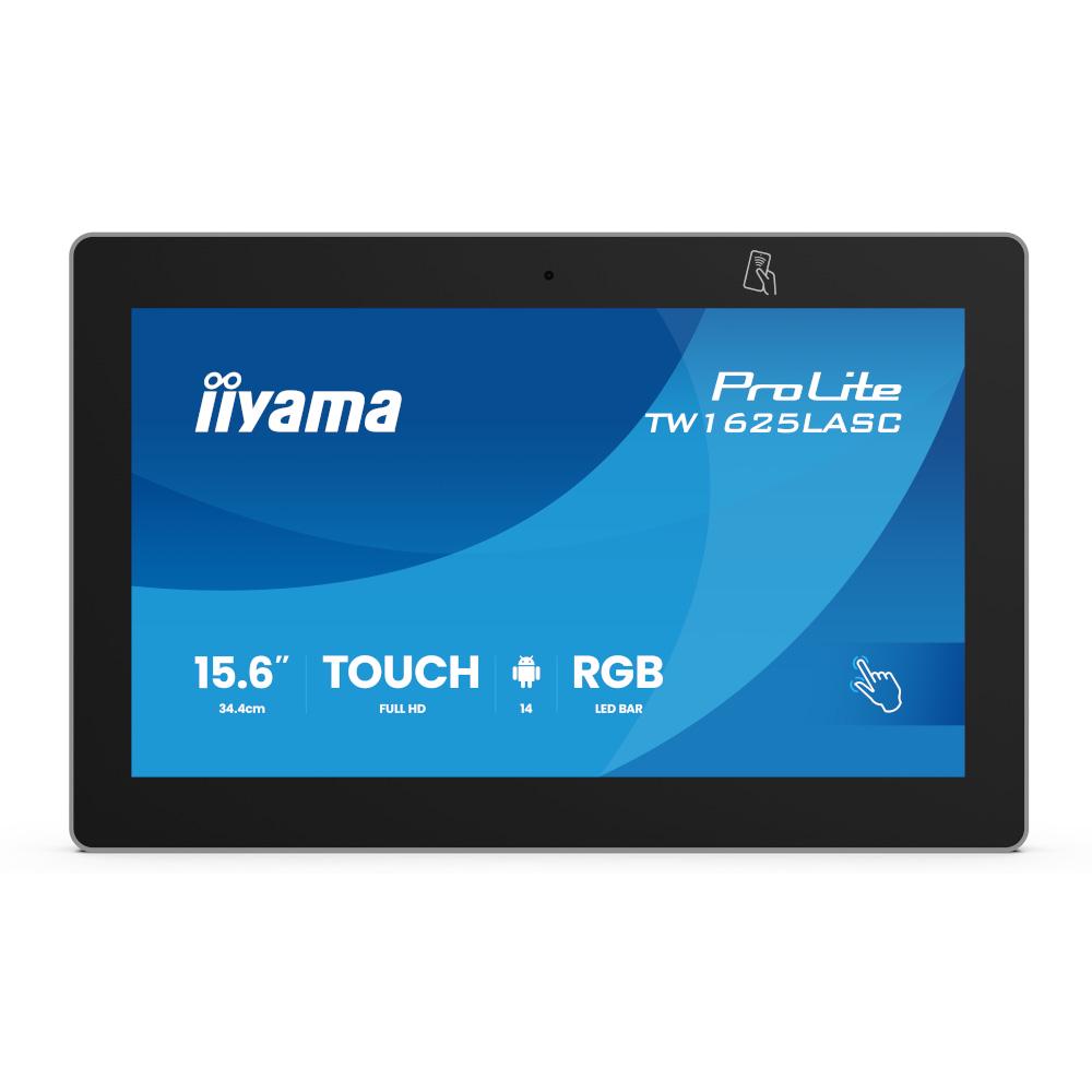 Монитор сенсорный Iiyama ProLite TW1625LASC-B3PNR IPS 1920x1080 60 Гц 450 кд/м2 Android 14 15,6" Black (32202091)