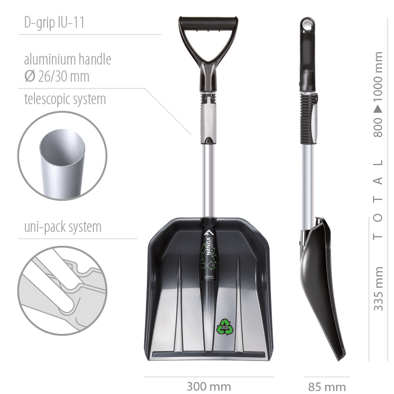Лопата для снігу Prosperplast Nanga Eco Car Telescopic з телескопічною ручкою (CNT00011762) - фото 3 Лопата для снігу Prosperplast Nanga Eco Car Telescopic з телескопічною ручкою (CNT00011762) - фото 3