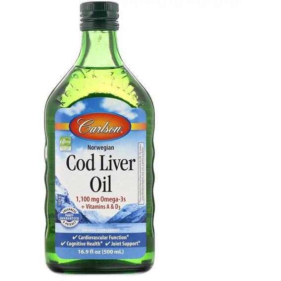 Жир из печени трески Carlson Labs Norwegian Cod Liver Oil 16,9 ун. 500 мл Unflavored