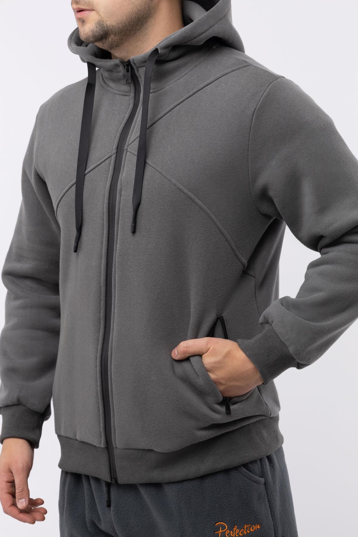 Толстовка чоловіча ЦБ-00224113 р. 44 Сірий (SKT000918980) - фото 2