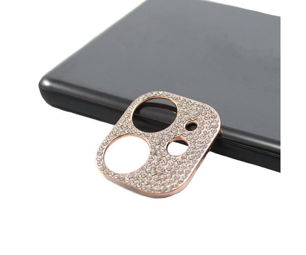 Рамка на камеру захисна Epik Sparkles зі стразами для Apple iPhone 11 Rose Gold