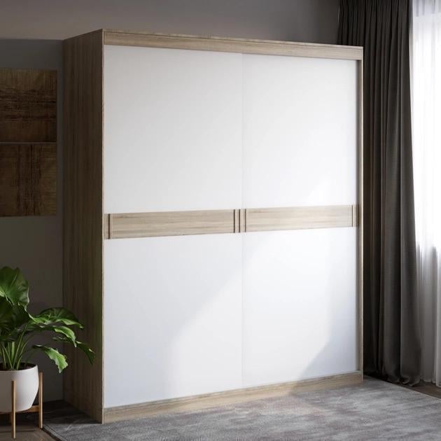 Шкаф-купе Эверест Соната-1800 2-х дверный Дуб сонома/Белый (е-20465)