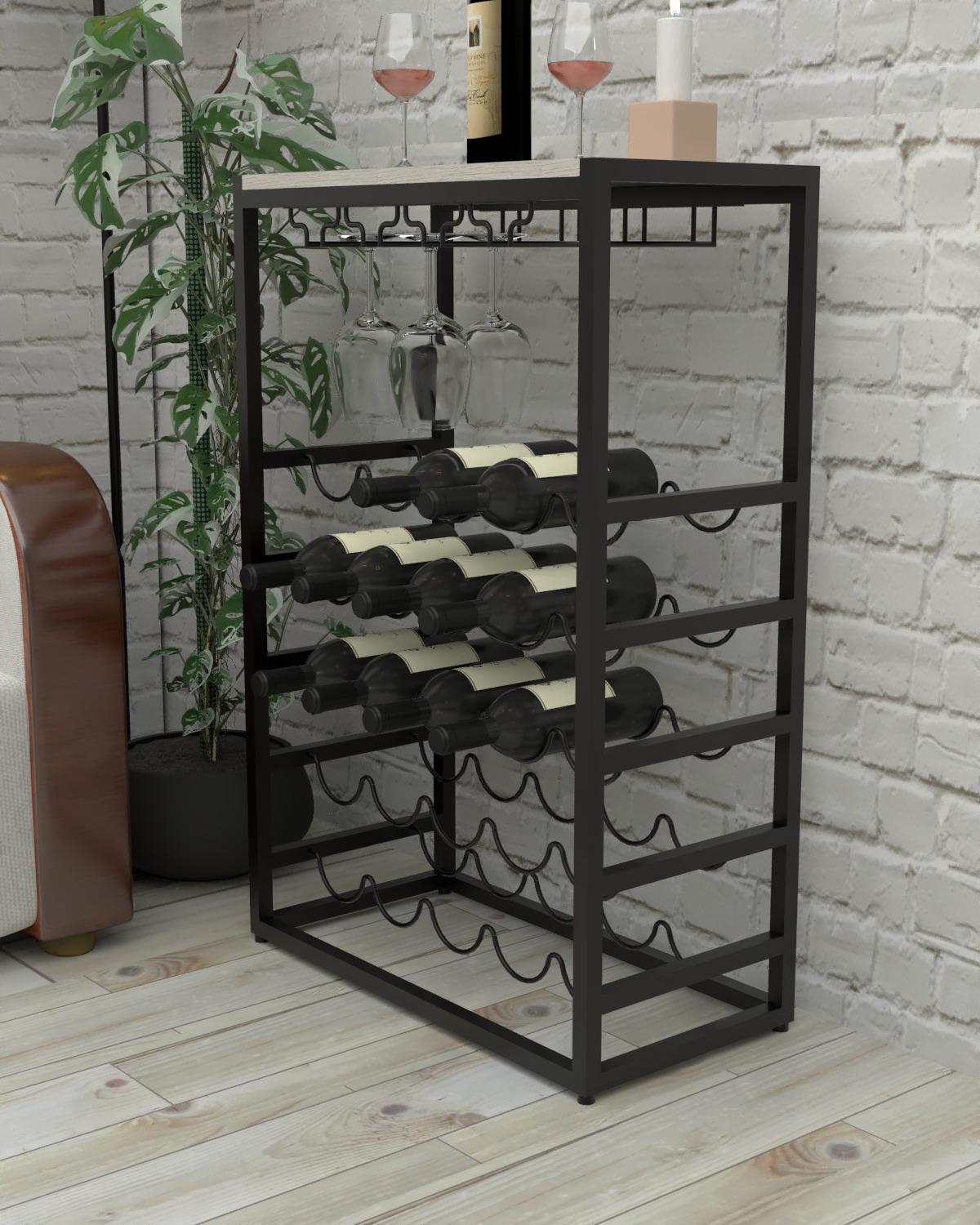 Стеллаж для винных бутылок EcoLoft Винтез DSP-1462-2 Дуб Кортона (34713389)